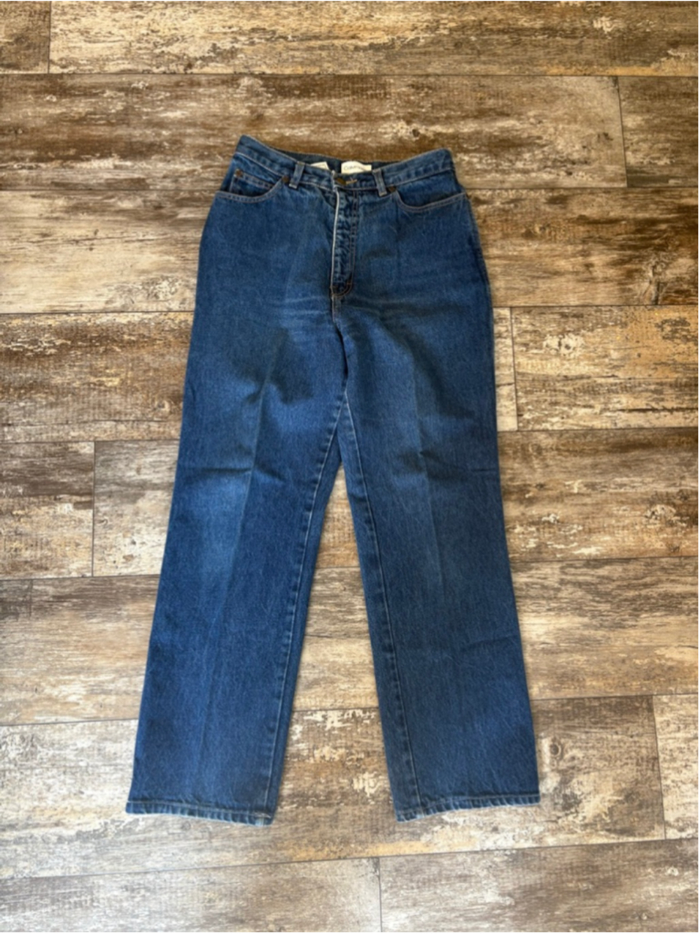 Vintage Calvin Klein High Waisted Jeans Mom Jeans Dark Wash 90s Denim